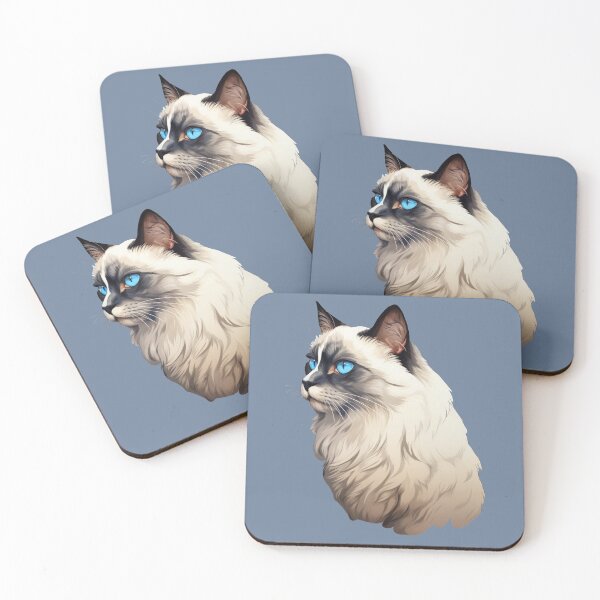 Item preview, Thoughtful Serenity - Ragdoll Cat Profile in Digital Painting designed and sold by solrevolver.