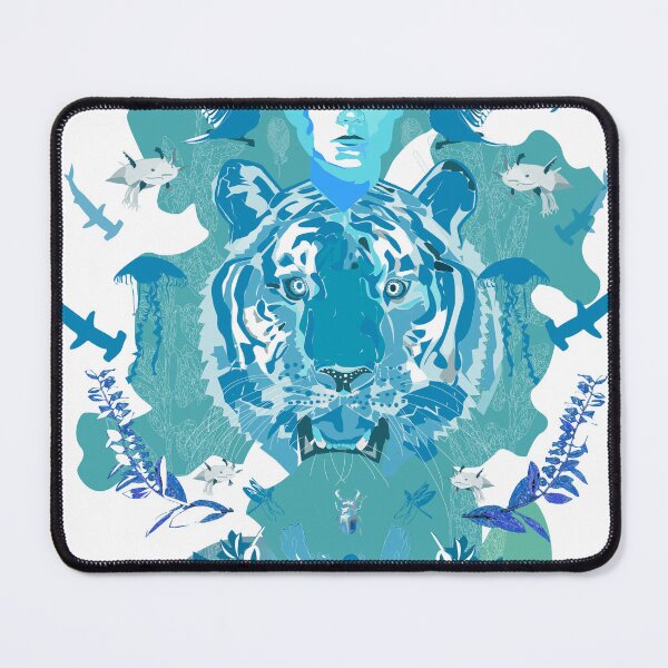 Item preview, Eco Warrior Tiger Animals Aqua IIllustration designed and sold by Elluse.