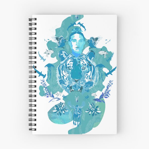 Item preview, Eco Warrior Tiger Animals Aqua IIllustration designed and sold by Elluse.