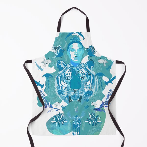 Item preview, Eco Warrior Tiger Animals Aqua IIllustration designed and sold by Elluse.