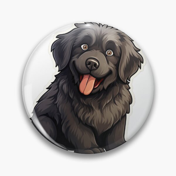 Item preview, Quirky Newfoundland Charm - Cartoon Dog Portrait designed and sold by PureGlee.