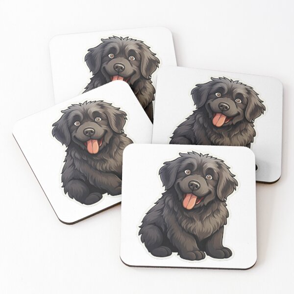 Item preview, Quirky Newfoundland Charm - Cartoon Dog Portrait designed and sold by PureGlee.