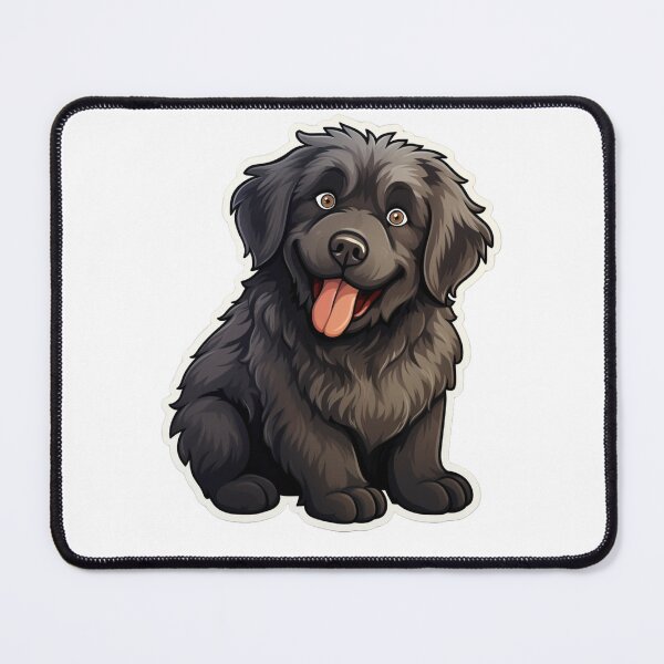 Item preview, Quirky Newfoundland Charm - Cartoon Dog Portrait designed and sold by PureGlee.