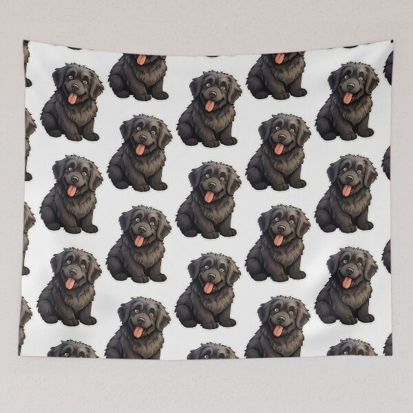 Item preview, Quirky Newfoundland Charm - Cartoon Dog Portrait designed and sold by PureGlee.