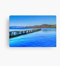 Long Jetty At The Duck Bay Marina Canvas Print