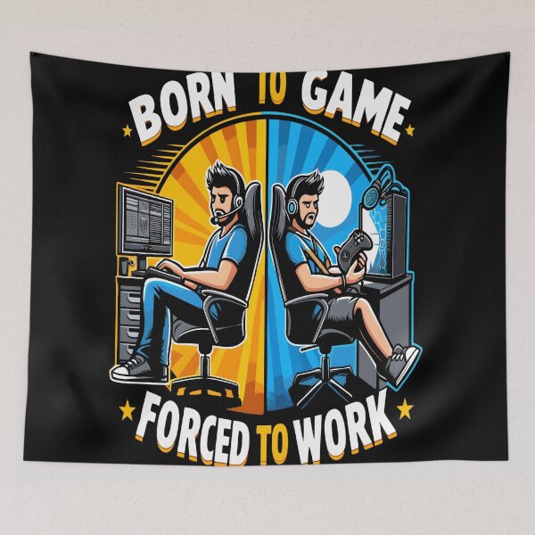 Item preview, Born To Game Forced To Work Video Gamer designed and sold by KitonicTees.