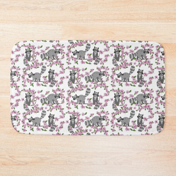 Item preview, Raccoons and Apple Blossoms designed and sold by Kelly  Thompson.