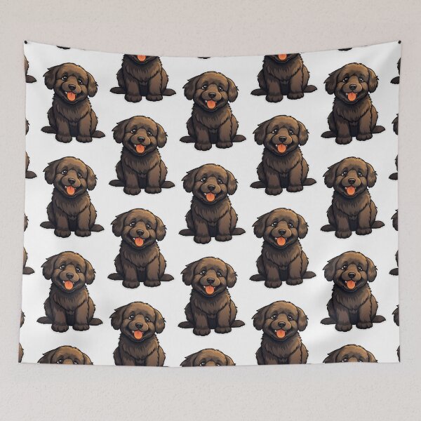 Item preview, Whimsical Newfoundland Essence - Cartoon Dog Art designed and sold by PureGlee.