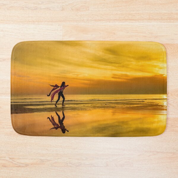 Item preview, A ballerina running towards freedom in a peaceful sunset designed and sold by fotoryum.