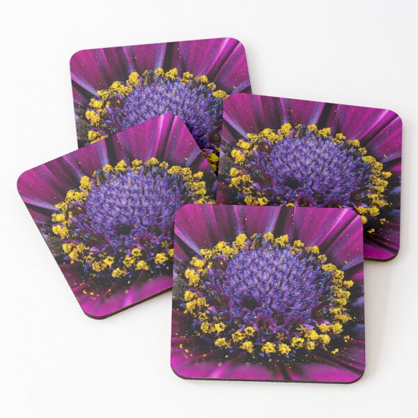 Item preview, Macro photography of a purple cape daisy designed and sold by Giuseppe Cammino.