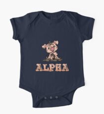 Alpha Schweinchen Baby Body Kurzarm