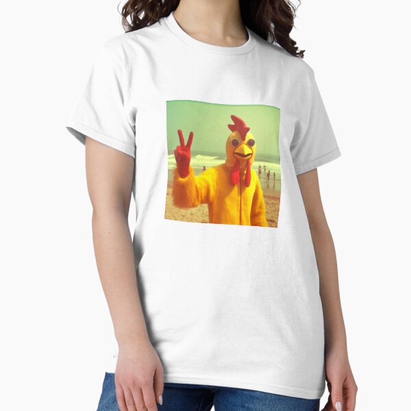 Item preview, Chicken suit and the peace sign- Vintage printed tee designed and sold by Beerbony.