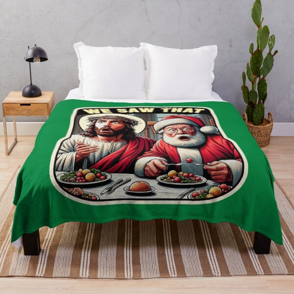 Item preview, We Saw That meme Jesus Santa Claus Christmas Dinner Crown of Thorns wwjd designed and sold by plushism.