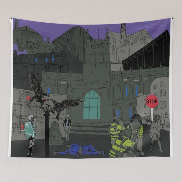 Item preview, Malvern Moonlit Melee: Hills and Skylines designed and sold by Elluse.