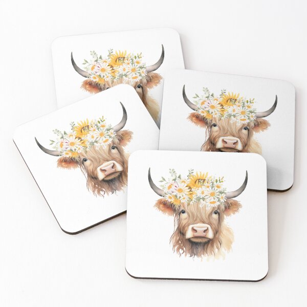 Item preview, Highland Cow in the flower field designed and sold by LionessLove.