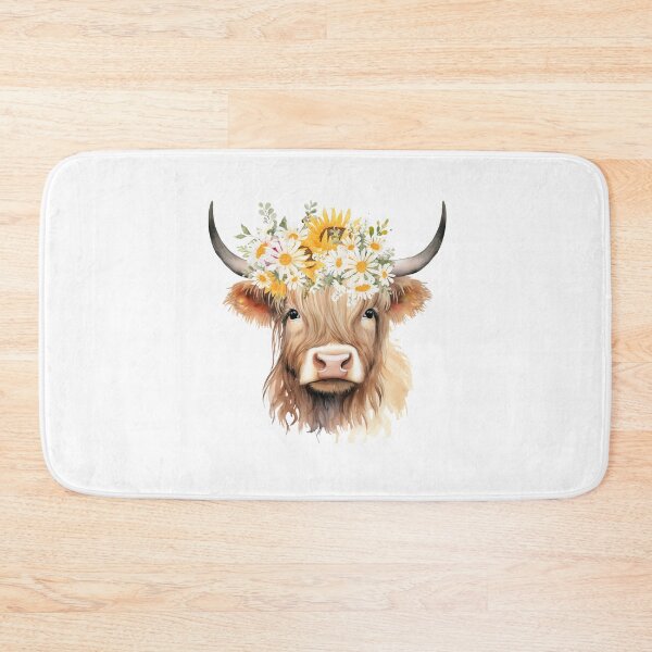 Item preview, Highland Cow in the flower field designed and sold by LionessLove.
