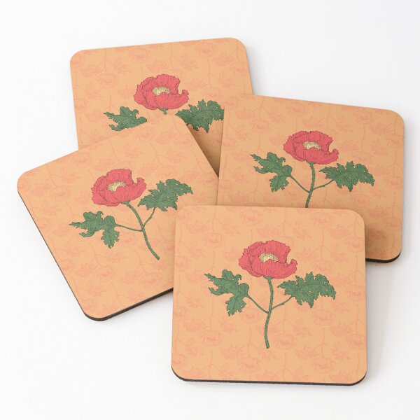 Item preview, red poppy - retro pattern designed and sold by PP-Patterns.