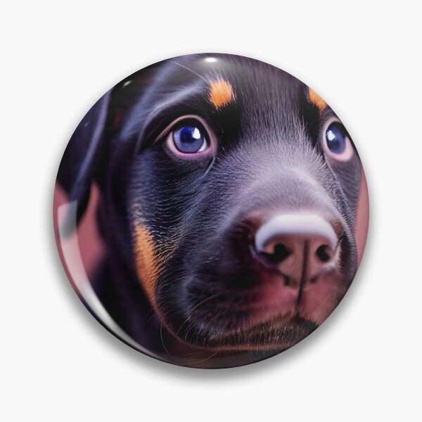 Item preview, Pawsitively Adorable, cute dobermann puppy portrait designed and sold by EmeraldeaArt.