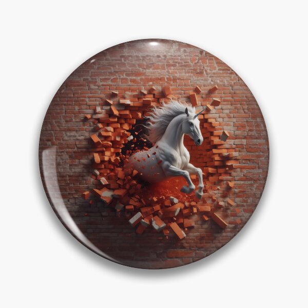 Item preview, Unicorn Breakthrough - Brick Wall Design Mug designed and sold by ShobulousStudio.