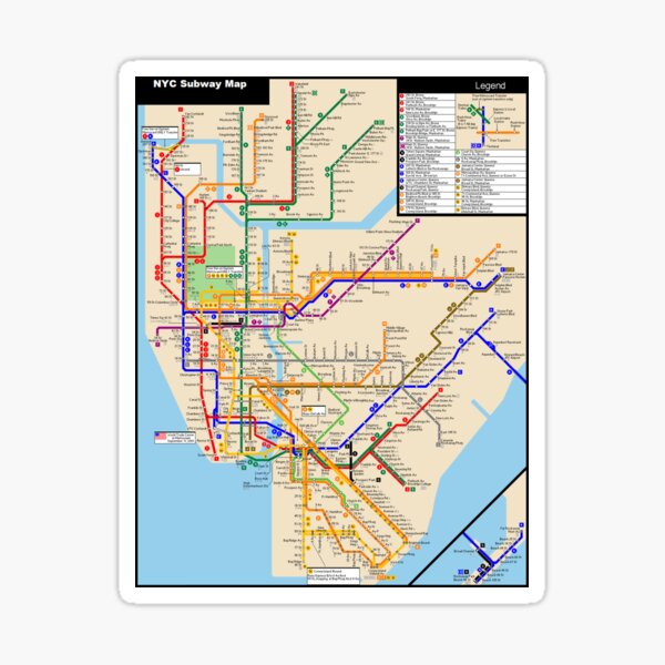 Item preview, New York City Subway Map designed and sold by KALEIDOSCOPE UK.