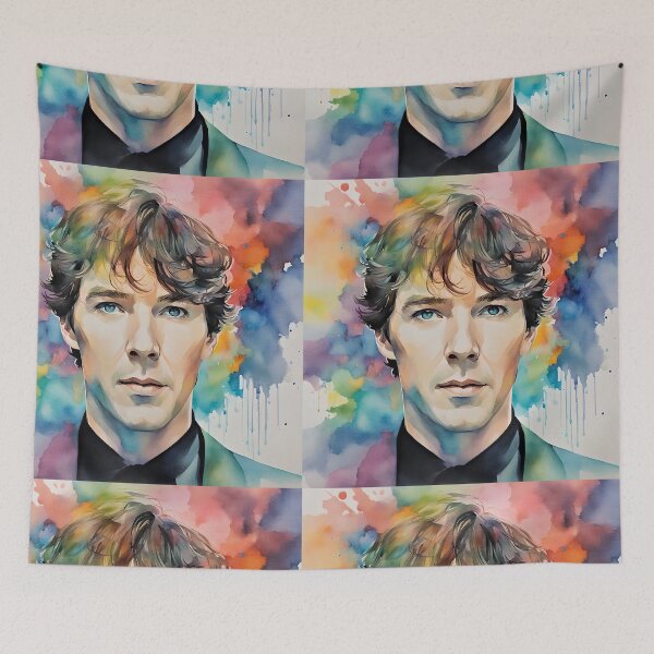 Artikelvorschau, Aquarelle mit Benedict Cumberbatch entworfen und verkauft von bogfl.