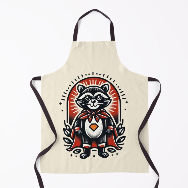 Item preview, Racoon Super-Hero Tattoo Design designed and sold by GiovanniConti.