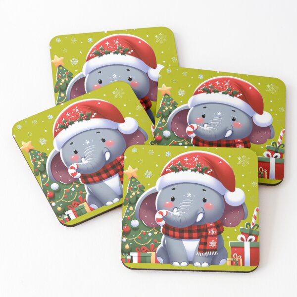 Artikelvorschau, Entzückender kleiner Weihnachtselefant entworfen und verkauft von DigiDreamyArt.