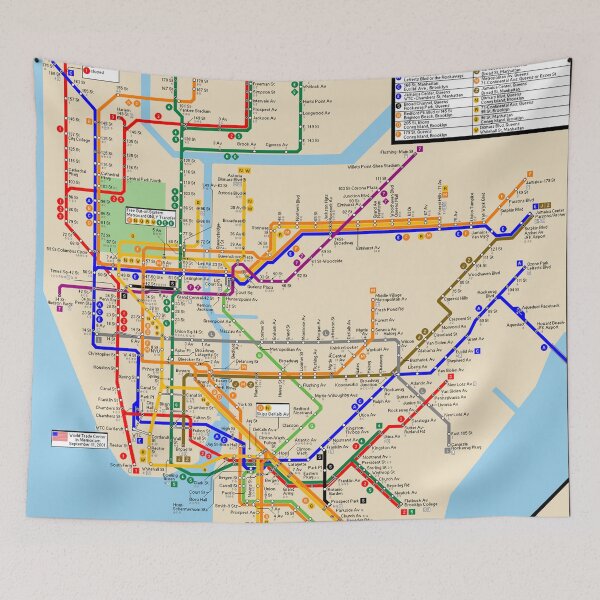 Item preview, New York City Subway Map designed and sold by KALEIDOSCOPE UK.