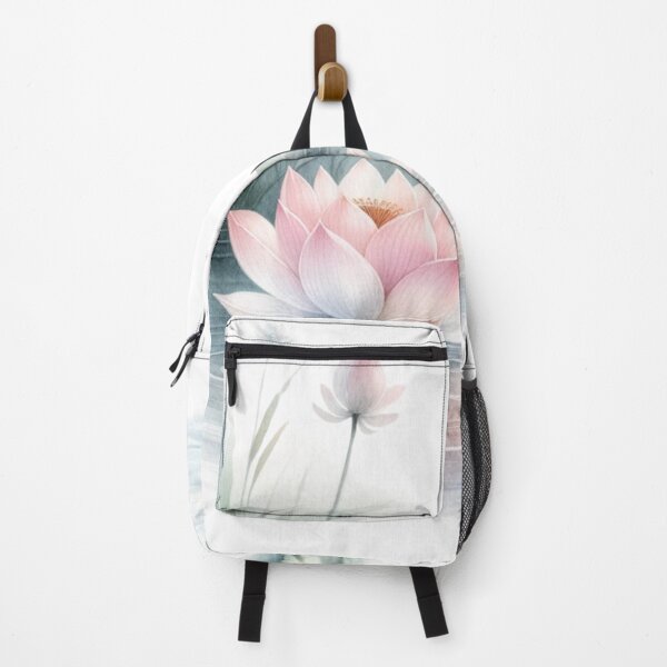 Item preview, A lotus flower in a pond, watercolors the softness and tranquility of the setting designed and sold by KandaShopTH.