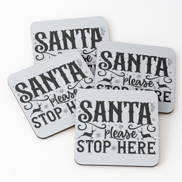 Item preview, Santa Please Stop Here - Holiday Wishes designed and sold by Jollys-ArtShop.