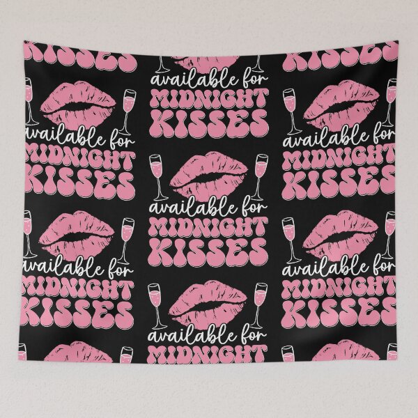 Item preview, Available for midnight kisses, Lips, Happy New Year, 2024, dark ed. designed and sold by Cerulean-Shop.