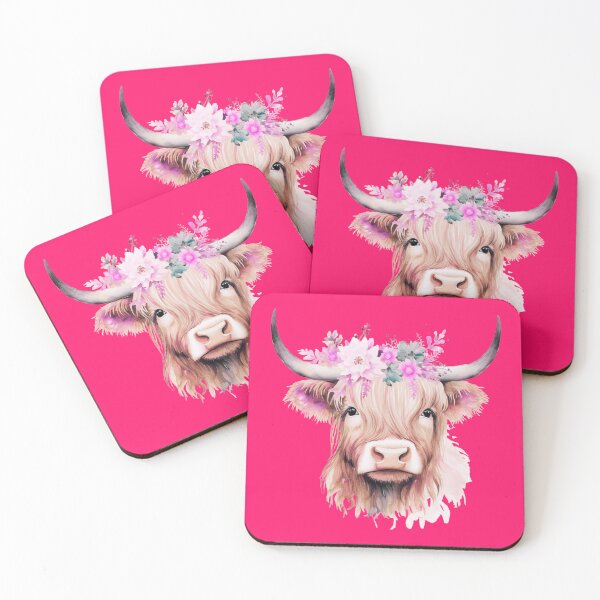 Item preview, Highland Cow Soft Wild Flowers Boho designed and sold by LionessLove.