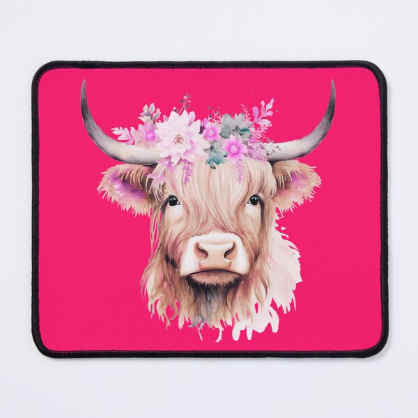 Item preview, Highland Cow Soft Wild Flowers Boho designed and sold by LionessLove.