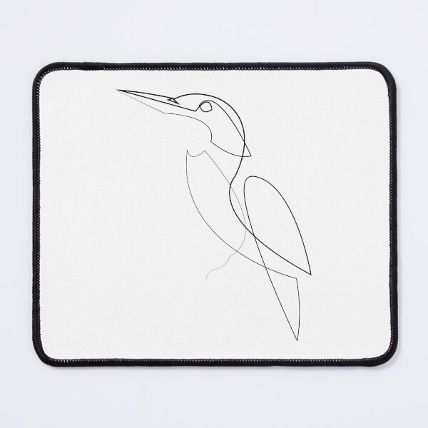 Item preview, Kingfisher - one line bird designed and sold by addillum.
