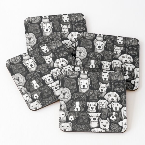 Item preview, Dog design patterns degital illustration colored white and black  designed and sold by PetPalsEmporium.