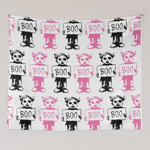 Item preview, Boo Protestor - Black White Pink Version designed and sold by SorryFrog.