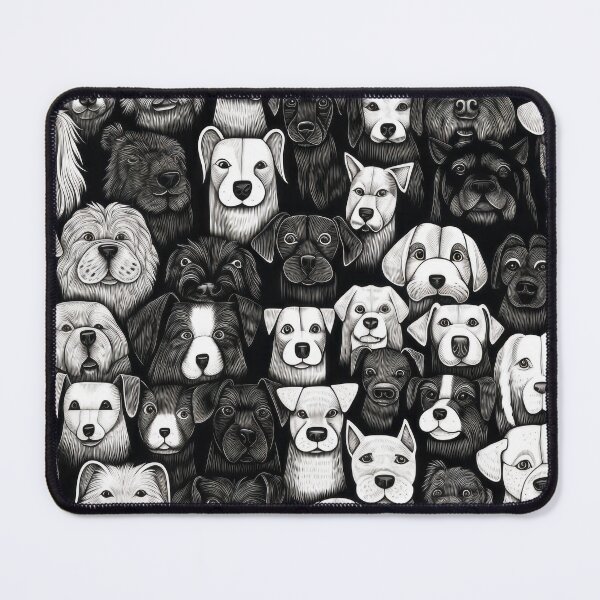 Item preview, Dog design patterns degital illustration colored white and black  designed and sold by PetPalsEmporium.