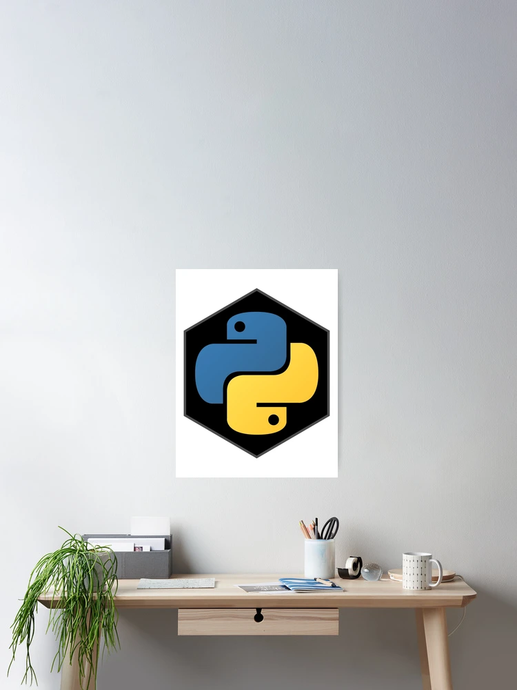 Thumbnail 2 of 3, Poster, Python Hexagon - Python Logo designed and sold by Redstrawberry13.