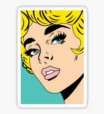 Pop art girl face Sticker