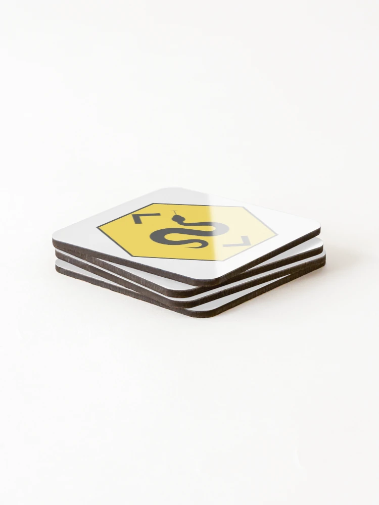 Thumbnail 4 of 5, Coasters (Set of 4), Python Hexagon - Python Logo designed and sold by Redstrawberry13.