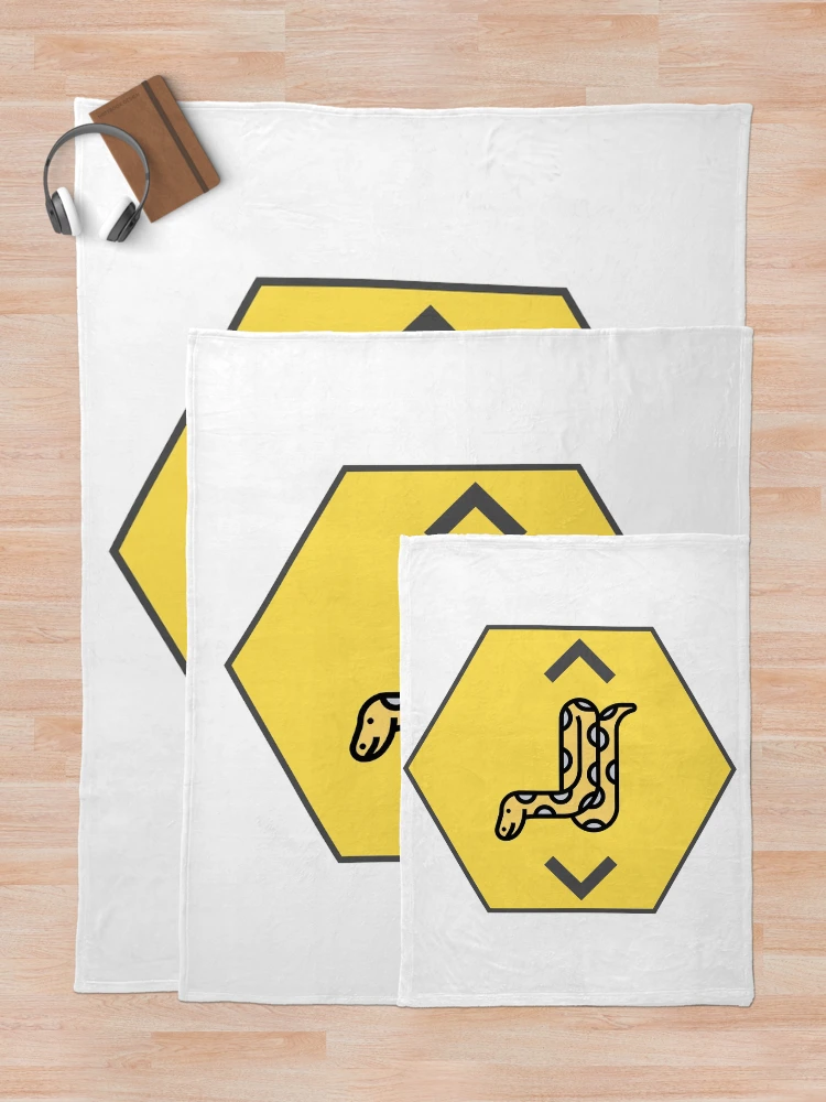 Aperçu 5 sur 6. Plaid avec l'œuvre Python Hexagone - Logo Python créée et vendue par Redstrawberry13.