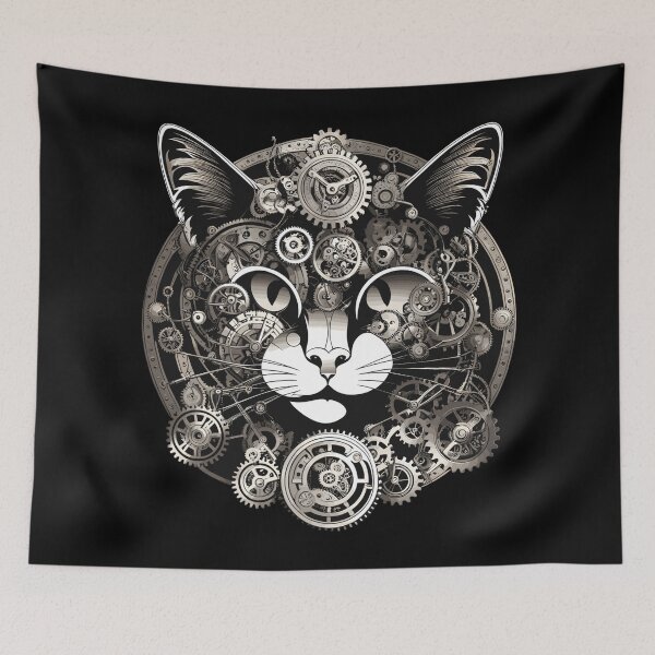 Item preview, Steampunk Cat in Cartoon Kitten Style  designed and sold by EternalDelight1.