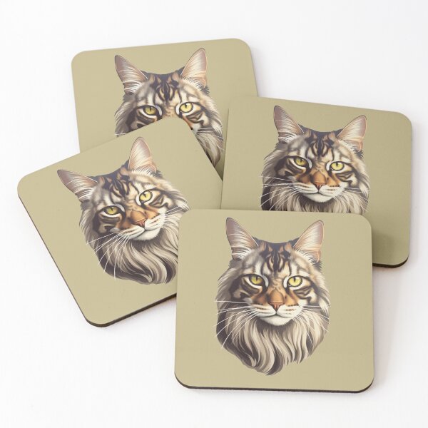 Item preview, Serene Maine Coon Majesty - Digital Realism Portrait designed and sold by solrevolver.