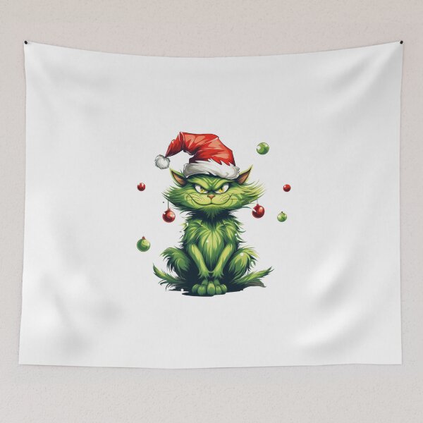 Item preview, Green Cat Christmas designed and sold by slicksdesigns.