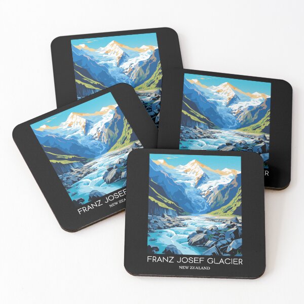 Item preview, A Pop Art Travel Print of the Franz Josef Glacier - New Zealand designed and sold by StudioRedKoala.