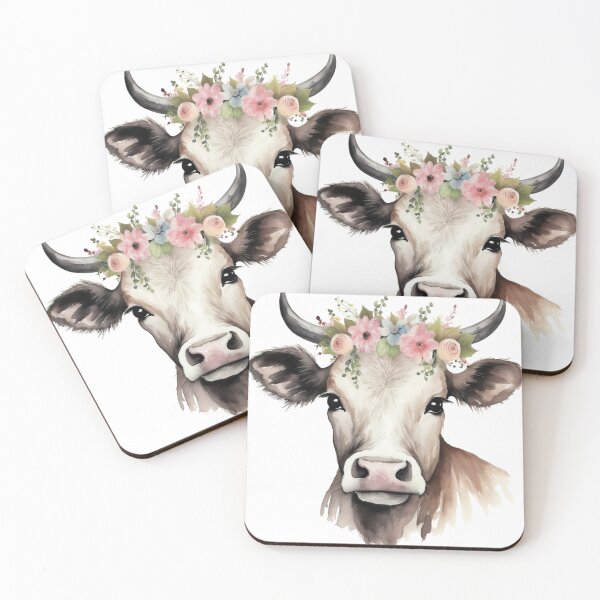 Item preview, Spring Cow with Floral Headdress  designed and sold by LionessLove.