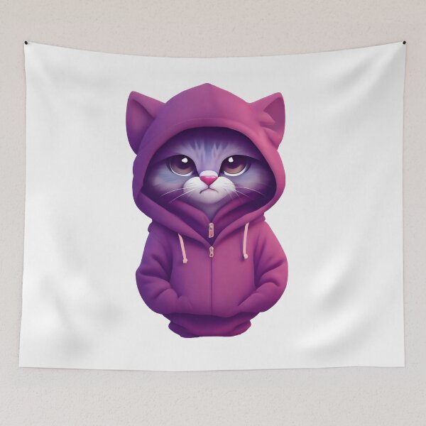 Item preview, cat in a hood designed and sold by jkrphoto.
