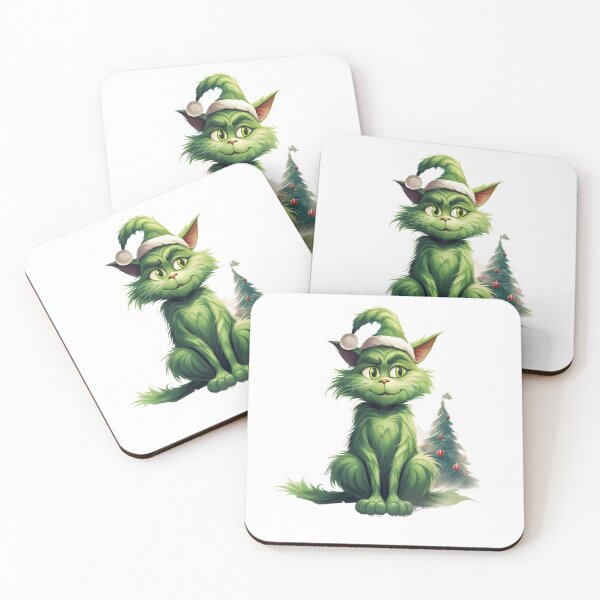 Item preview, Green Cat Christmas designed and sold by slicksdesigns.