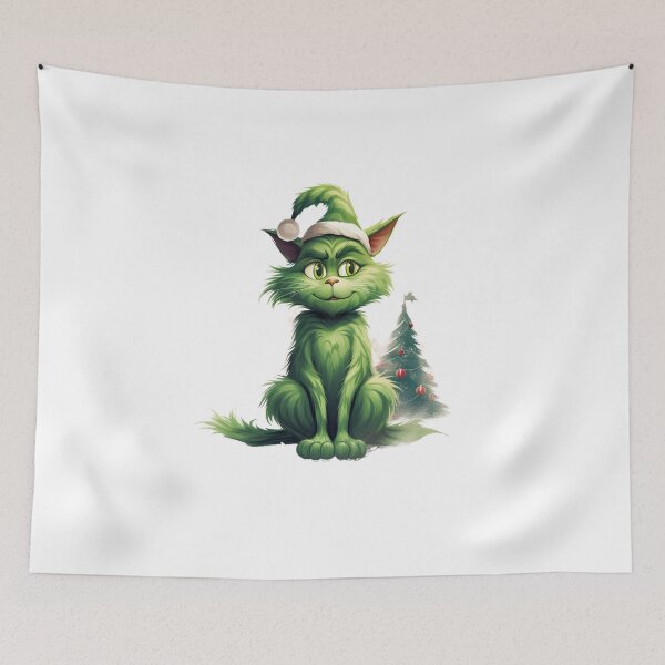 Item preview, Green Cat Christmas designed and sold by slicksdesigns.