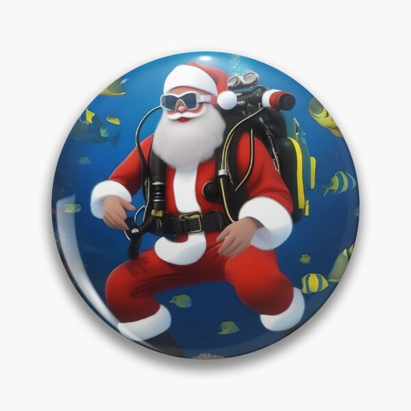Item preview, SCUBA DIVING SANTA CLAUS designed and sold by PIGCASSOSAIART.